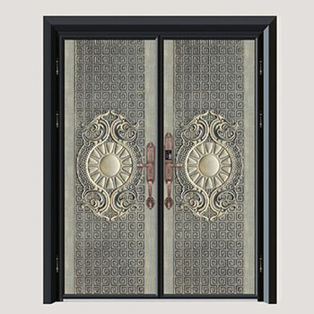 温州酒店旋转铜门-铜拼工艺门新价格-御林盾门业产品介绍