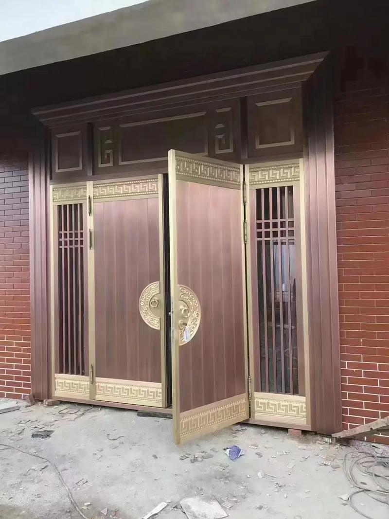 高端豪华别墅大铜门.#热门 定制别墅全铜大门/304不锈钢镀