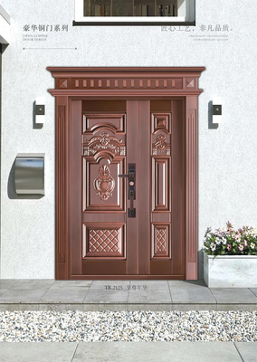 TR-2125 / TR-2128 铜门：高端建筑装饰的艺术与实用结合