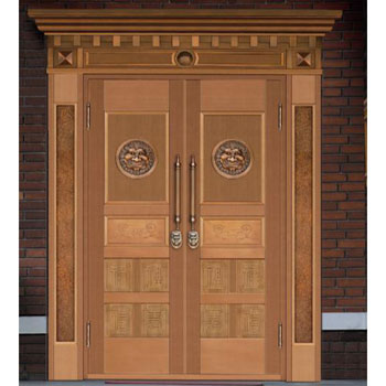 高端铜门对开设计 艺术与功能的完美融合